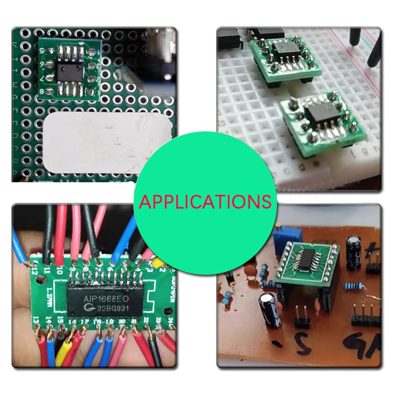 [Australia - AusPower] - 80PCS 8 Vaules PCB Proto Board Kit SMD Turn to DIP Adapter Converter Plate SOP MSOP SSOP TSSOP SOT 8 10 14 16 20 24 28 TQFP 32 44 64 84 100 