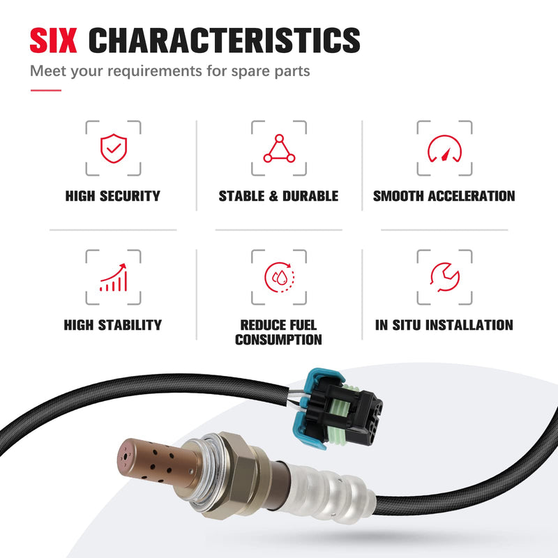 O2 Oxygen Sensor Upstream and Downstream 15282 Compatible with for Buick Verano 2012-2014, for Cadillac Escalade 2003-2006, for Chevrolet Camaro 2010-2015, for Chevrolet Caprice 2014-2017