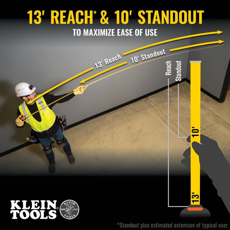 [Australia - AusPower] - Klein Tools 9525 Tape Measure, 25-Foot Compact Double-Hook Imperial Measuring Tape with Finger Brake, Nylon Blade, Easy to Read Bold Lines 