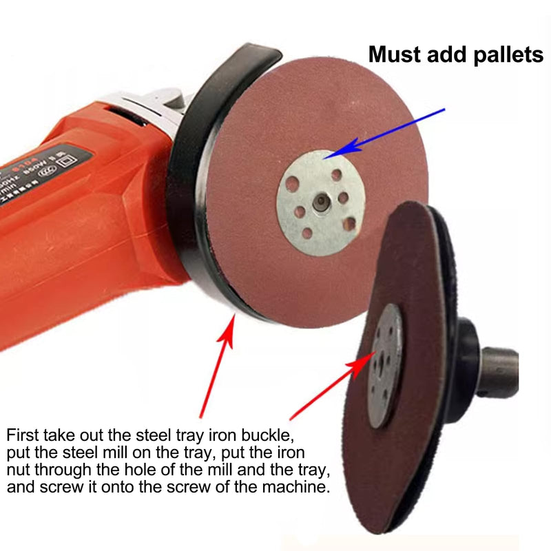 [Australia - AusPower] - Pack of 2 Fibre Discs 125 mm Sanding Discs Angle Grinder Sanding Disc Grinding Attachment for Angle Grinders Compatible with Grinders and Grinders with an Inner Diameter of 14 mm 