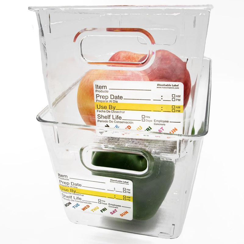 InStockLabels Dissolvable Food Labels - 2” x 3” (2500 Labels) - Rotation Food Stickers for Kitchen & Restaurant Supplies - Ideal for Jar, Containers and Freezer Storage, Kitchen Stickers 2500