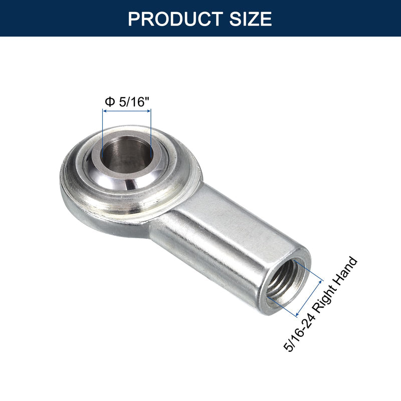 [Australia - AusPower] - CF5 Rod End Bearing Heim Joints, 5/16 x 5/16-24 Right Hand Female Thread Heim Joint with Jam Nuts 2pcs 5/16" CF 