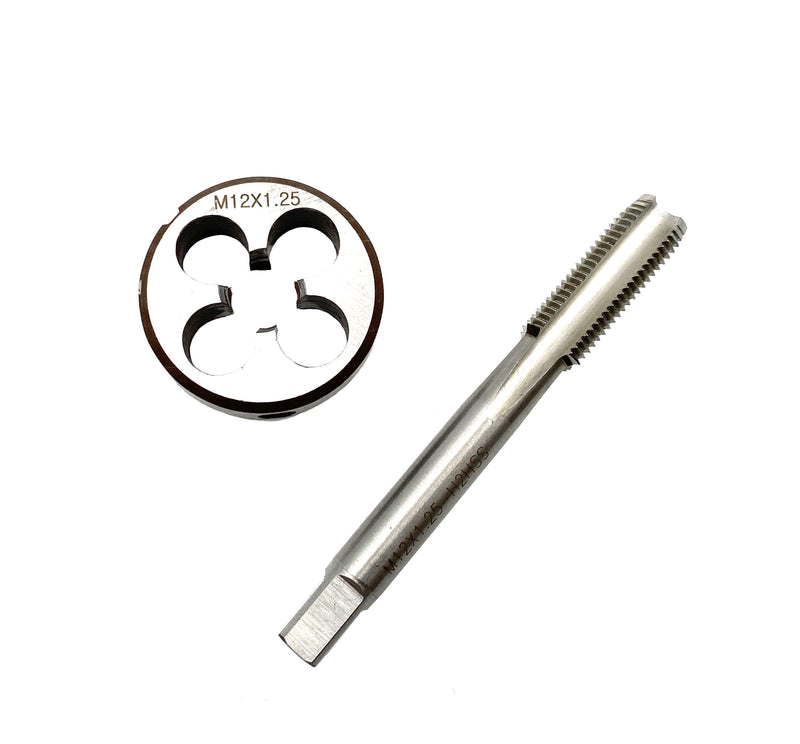 [Australia - AusPower] - M12 x 1.25mm Tap and Die Set, M12 x 1.25mm Tap and M12 x 1.25mm Round Tap for Right Hand 