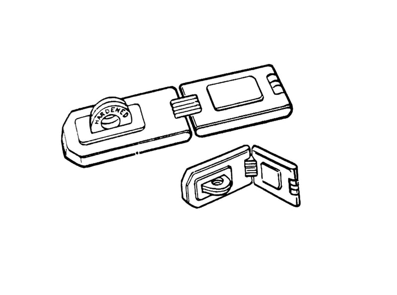 [Australia - AusPower] - QCAA Extra Heavy Duty Concealed Safety Hasp, Flexible Link, with Hardened Staple, 6-1/4" Single Flexible, Zinc Plated, 1 Pack, Made in Taiwan Zinc Plated(6-1/4") 
