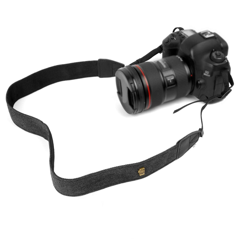 [Australia - AusPower] - WANBY Camera Strap Black Canvas Neck Shoulder Strap with Quick Release Buckles for DSLR SLR 