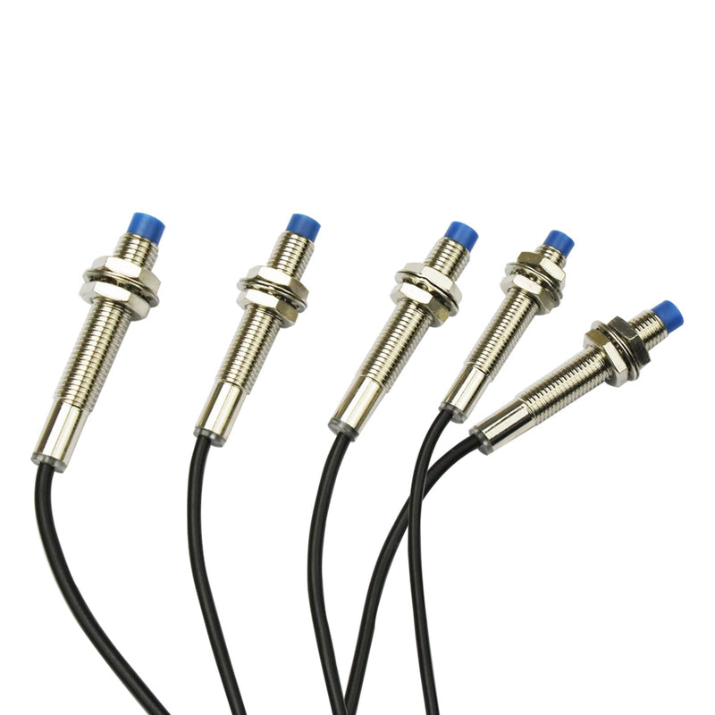 [Australia - AusPower] - 5Pcs LJ8A3-2-Z/BX Inductive Proximity Sensor Switch 3 Wire Normally Open M8 DC6V-36V NPN NO Detector 2mm 