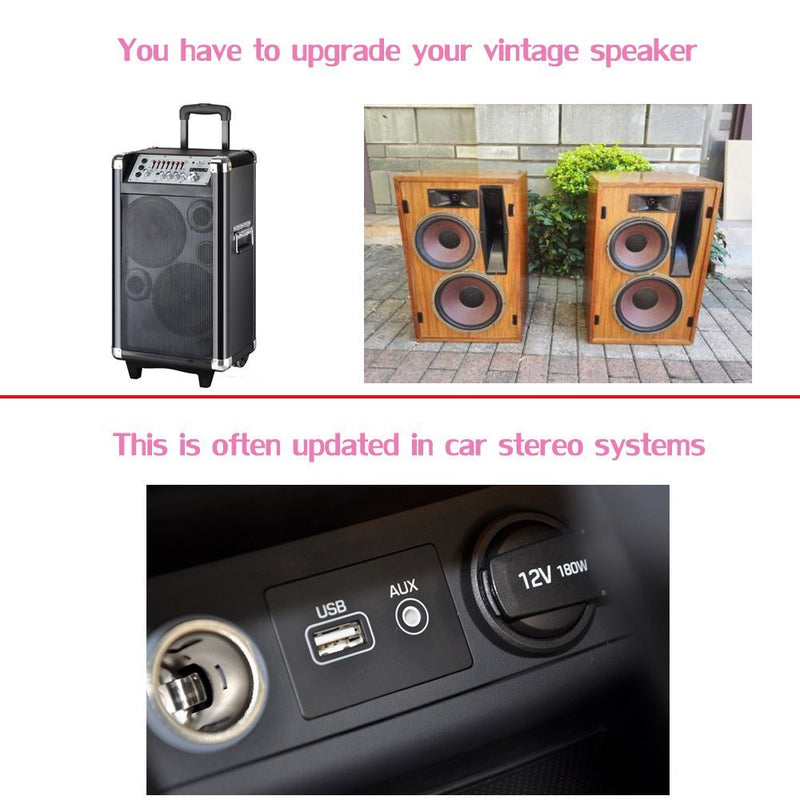 [Australia - AusPower] - USB Bluetooth Receiver Adapter,Wireless Audio Adapter, Car Kit Music Receiver Bluetooth Car Adapter Home/Car Stereo Sound System,Portable Speskers,(Aux in) with 3.5mm Cable (Yet-M1). white 