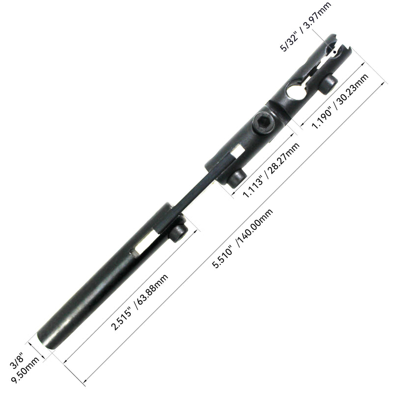 [Australia - AusPower] - HFS(R Axial Axis Indicator Holder Adjustable Arm 3 Pivot Joints for Dial Digital Indicator Dovetail Arm 