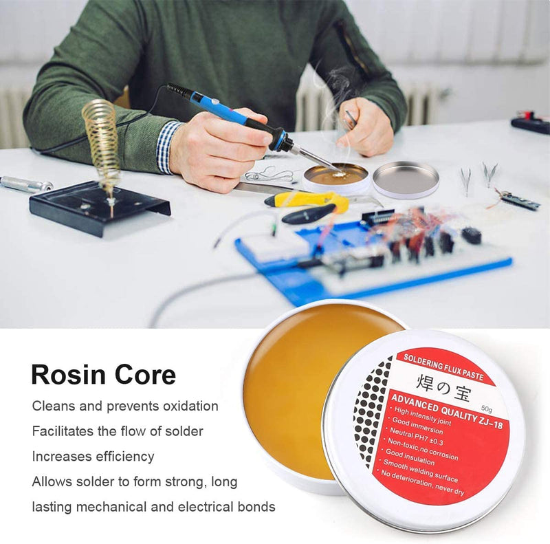 50g Lead-Free Soldering Paste with Flux, Soldering Flux for Electronics SMD PCB BGA | Gruiqrd Electric Flux Paste, No Clean Soldering Paste Grease, Ideal for Precise Soldering Work on Electronic Components 50.0 Gramm