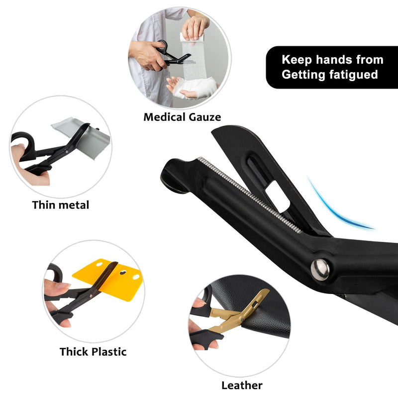Bandage Shears Medical Scissors Trauma Shears for ER Nurse Premium Quality Stainless Steel Shear 7.5" Fluoride Coated Non-stick Blades Nursing Scissors for Doctor(Black Gold)