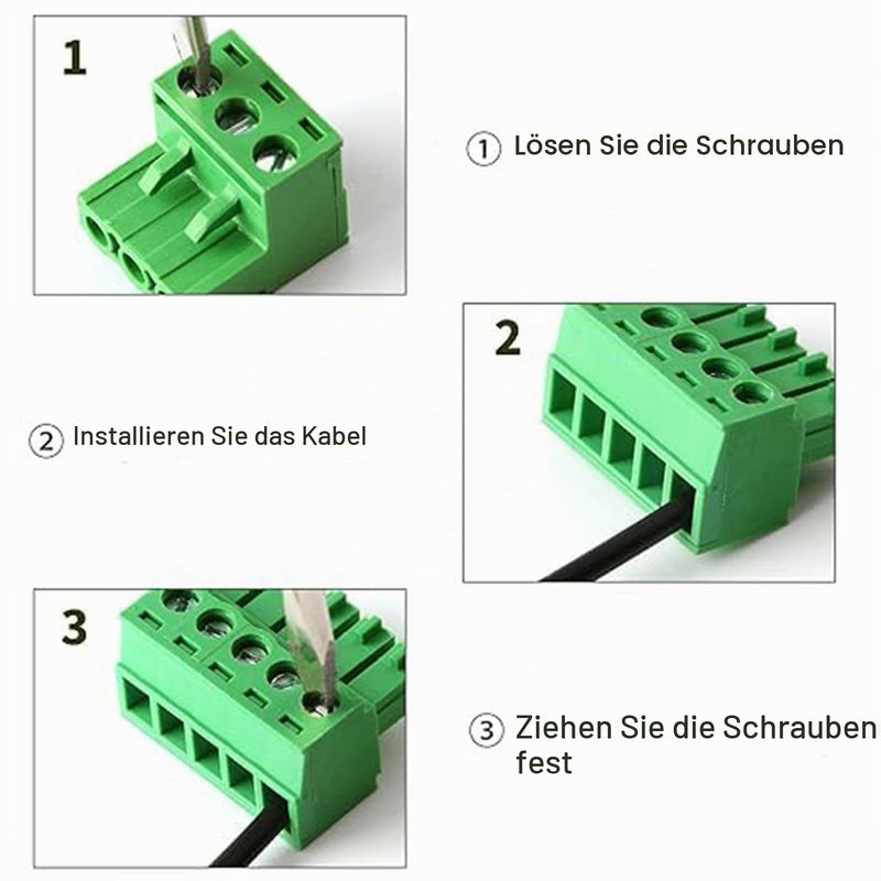 10 Pairs 3.81 mm Screw Terminals 3-Pin Male and Female Terminals, Connector Terminals 3P-10Set