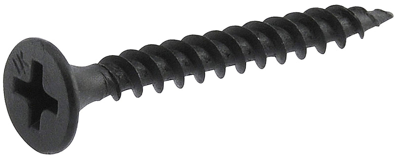 [Australia - AusPower] - 39284 6x1 Inch Fine Thread Phillips Drywall Screw, 100-Pack, 1 inches, Black 