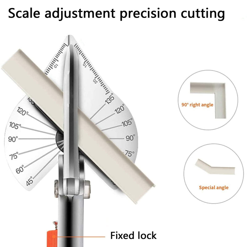 [Australia - AusPower] - Miter Shears,Multifunctional Quarter Round Cutting Tool,Mitre Shears,Shoe Molding Cutter for Wood,Angular Cutting Molding,Crafting with 2 Replacement Blades mt01 