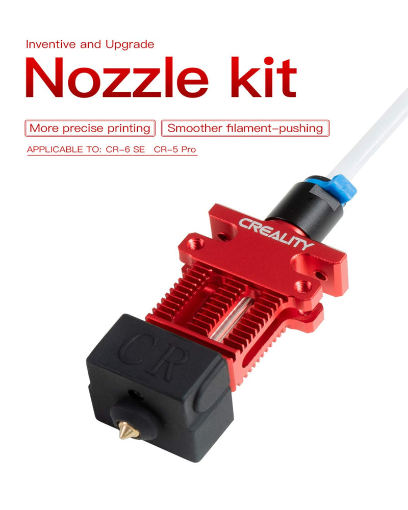 Creality CR-6 SE 3D Printer Parts Hotend Kit, Aluminium Alloy Extruder Hotend Nozzle Kit, with Teflon Tube, MK Nozzle, Heat Block and Silicone Sock for 3D Printer CR-6 SE/CR-6 MAX/CR-5 Pro