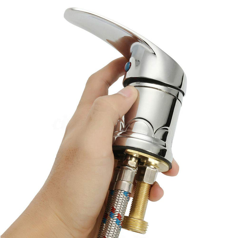 Salon Water Faucet Set,Zinc alloy Salon Shampoo Bowl Faucet and Sprayer Kit,with Hose, Durable Salon Spa Hot Cold Mixer,Waterproof splash，Easy to control water temperature(size:Water faucet set)