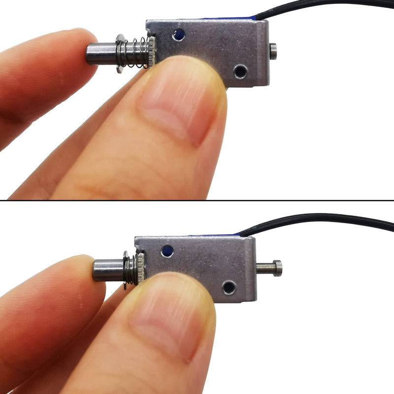 [Australia - AusPower] - 2PCS Mini Push Pull Linear Solenoid Electromagnet 3mm Stroke DC 3V~5V 6? 0.5A~0.83A Open Frame Mini Frames Actuator Electric DC Magnet Solenoid DS-0420S 