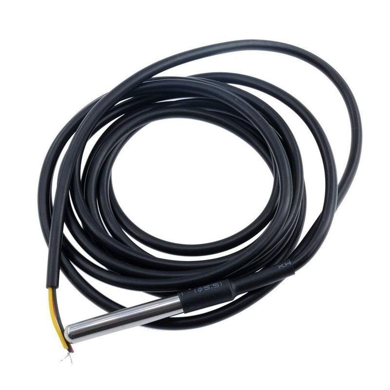 [Australia - AusPower] - 10 Pieces of DS18B20 Temperature Sensor Temperature Probes in Stainless Steel Packaging, Waterproof, 1M. 