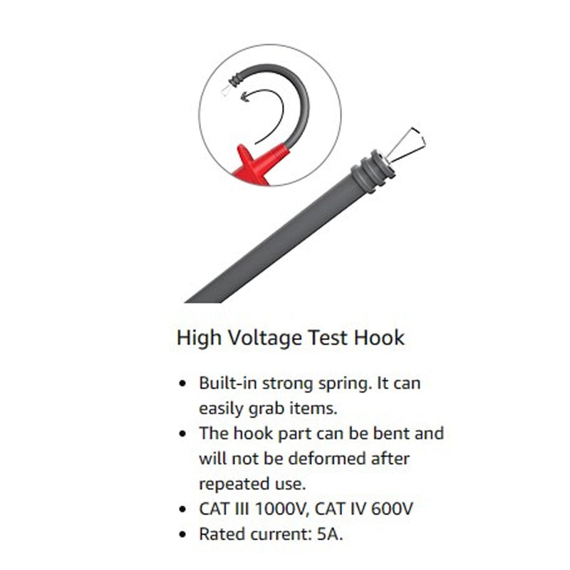 [Australia - AusPower] - 25Pcs Multimeter Test Cable Kit with Probe Line, Wire Hook Clip, Tweezer, and Precision Probes, Easy-to-Use Testing Kit for Digital Electrical Testing 