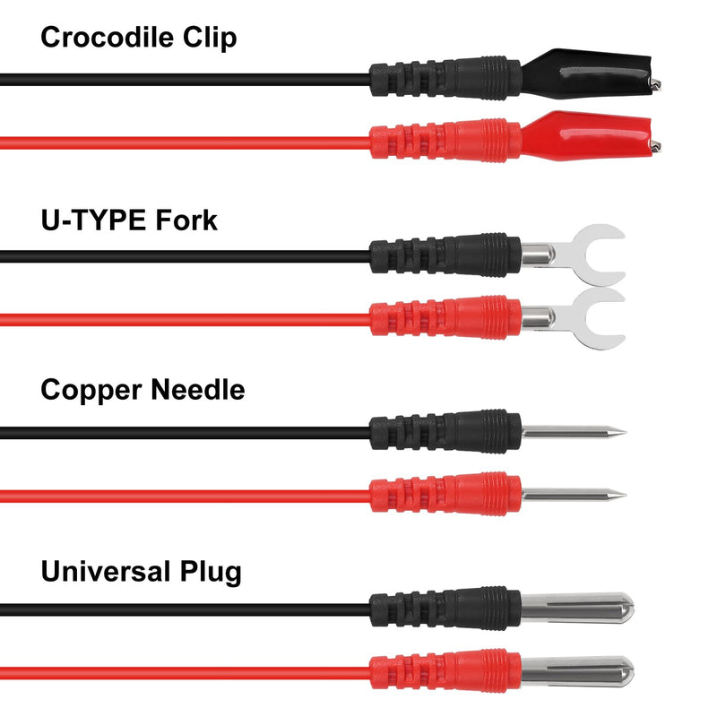 [Australia - AusPower] - DIANN 2 Sets 16 in 1 Multimeter Test Leads Kit Digital Probes & Leads Set with Replaceable Testing Pen Test Hook Alligator Clips Banana Plug Measurement Tools for Electrical Power Experiments 
