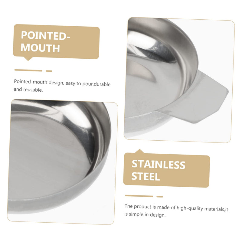 [Australia - AusPower] - Garneck 2 x Stainless Steel Weighing Bowls Mini Weighing Plates for Electronic Scales Durable and Practical for Kitchen and Food 