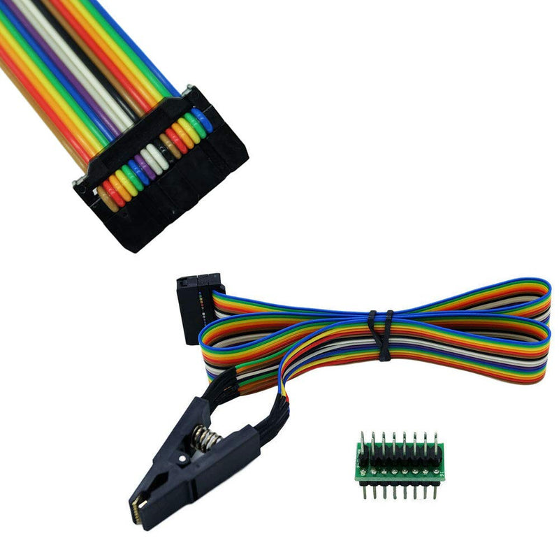 [Australia - AusPower] - Acxico 1Pcs SOP16 IC Test Clip SOP SOIC 16 SOIC16 Pin IC Test Clamp Sop16 to Dip8 Flash Clip Suitable for 25 Series Chips 