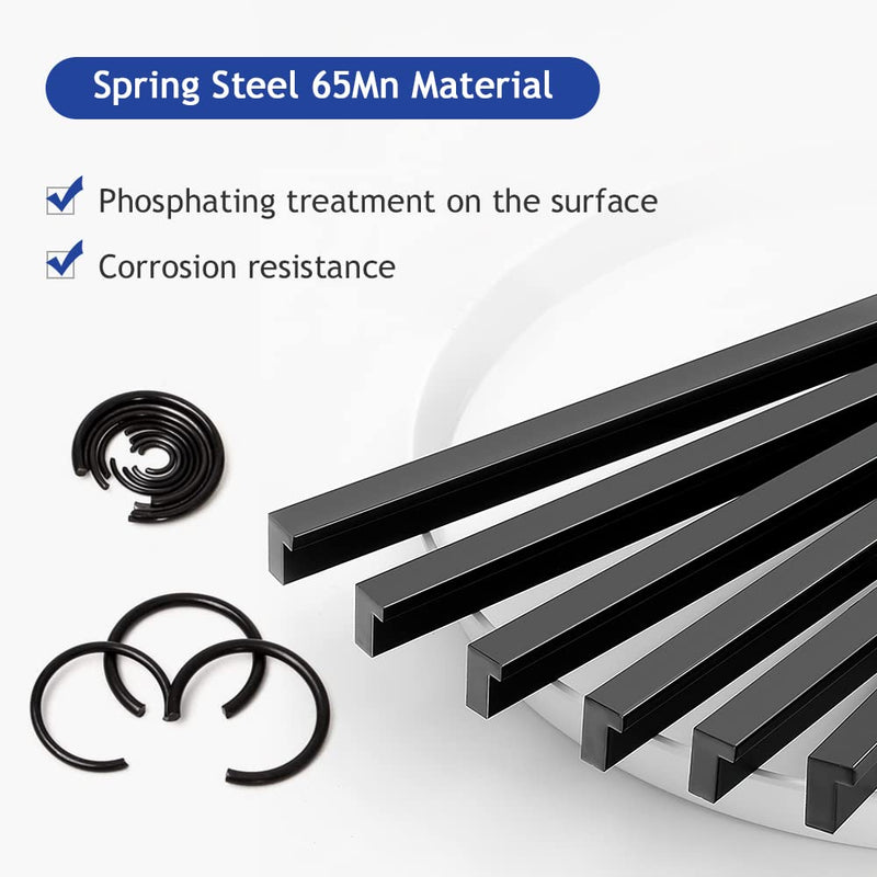 [Australia - AusPower] - GB895.1 65Mn ?4-?20 Hole Steel Wire Ring Snap Ring Set,Bearing Stop Ring Assortment Kit,Mix Round Wire Snap Rings for Holes,180Pcs 