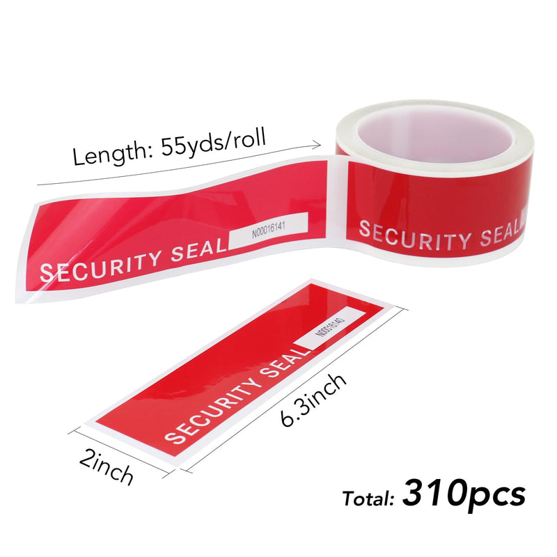 BOMEI PACK Transfer Tamper Evident Security Tape,Tamper Proof Packing Tape,Transfer Tamper Resistant Void Tapes Red for Evidence Box, Envelope, Shipment (Pre-Cut) Pre-cut
