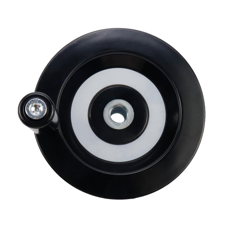 [Australia - AusPower] - 4.92" / 125mm Hand Wheel with Revolving Handle, 0.47" / 12mm Hole Diameter Back Ripple Hand Wheel, Revolving Handle for Milling Machine Industrial Lathe 