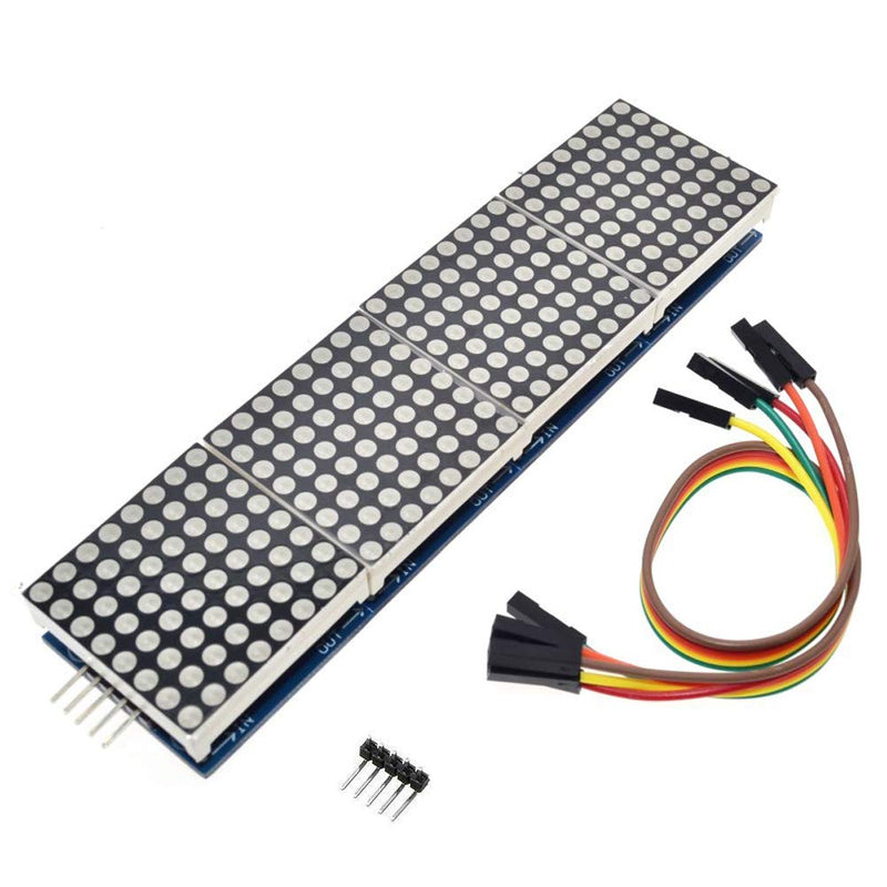 8x32 Dot Matrix Single Green Light MCU Control LED Display Module for Arduino/MCU/51/AVR/STM32/Raspberry Pi