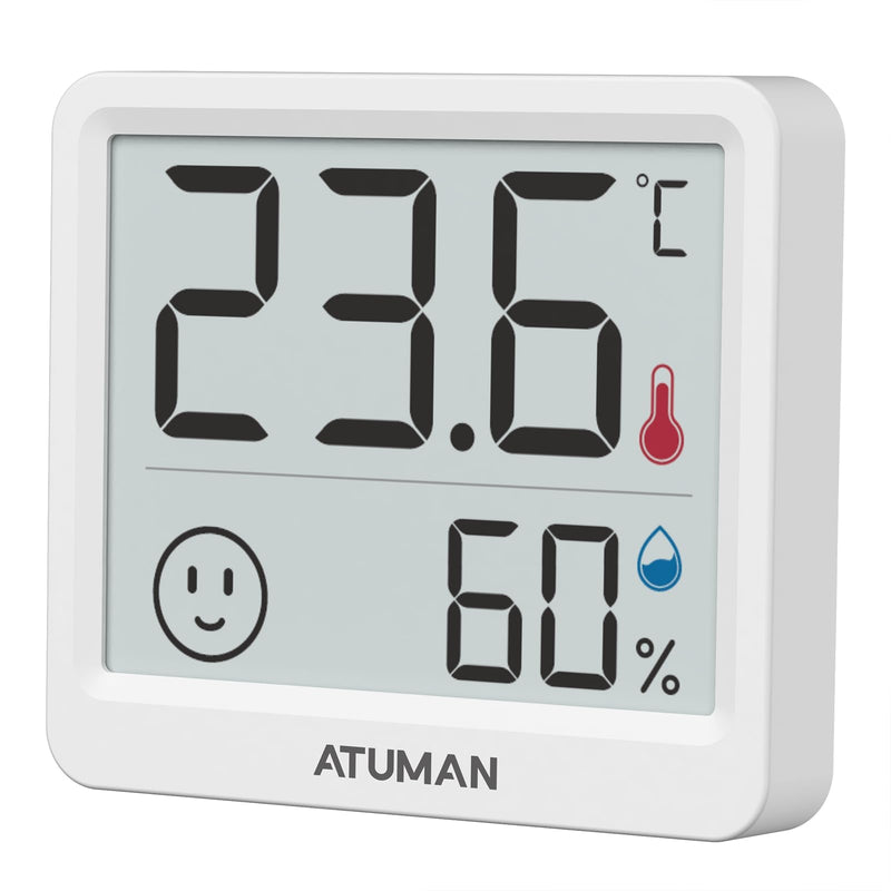 ATuMan Mini Digital Hygrometer Indoor Thermometer with Temperature and Humidity Monitor for Bedroom, Reptile Tank, Guitar Case, Greenhouse and Cellar Closet, Fahrenheit or Degree Celsius TH mini