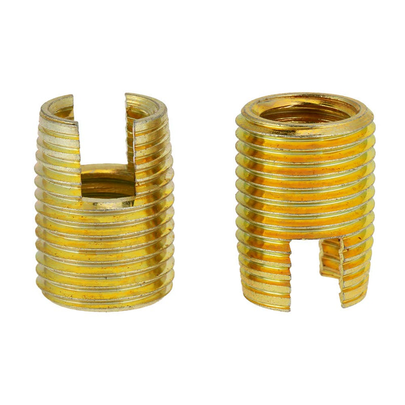 [Australia - AusPower] - Self Tapping Inserts Threaded Inserts Kit, to Self Tapping Threaded Inserts, 50pcs Brass Slotted Thread Inserts, Self Tapping Thread Slotted Inserts Pressed into Holes 