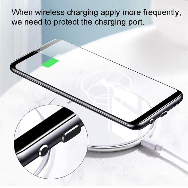 [Australia - AusPower] - USB Type C Dust Plugs Charging Port Cover Caps with Cable Protectors 2 Pack Compatible with Samsung Galaxy S23/S22/S21/S20+ Ultra/Z Flip 4/Z Fold 4 Pixel OnePlus (Black) Black 
