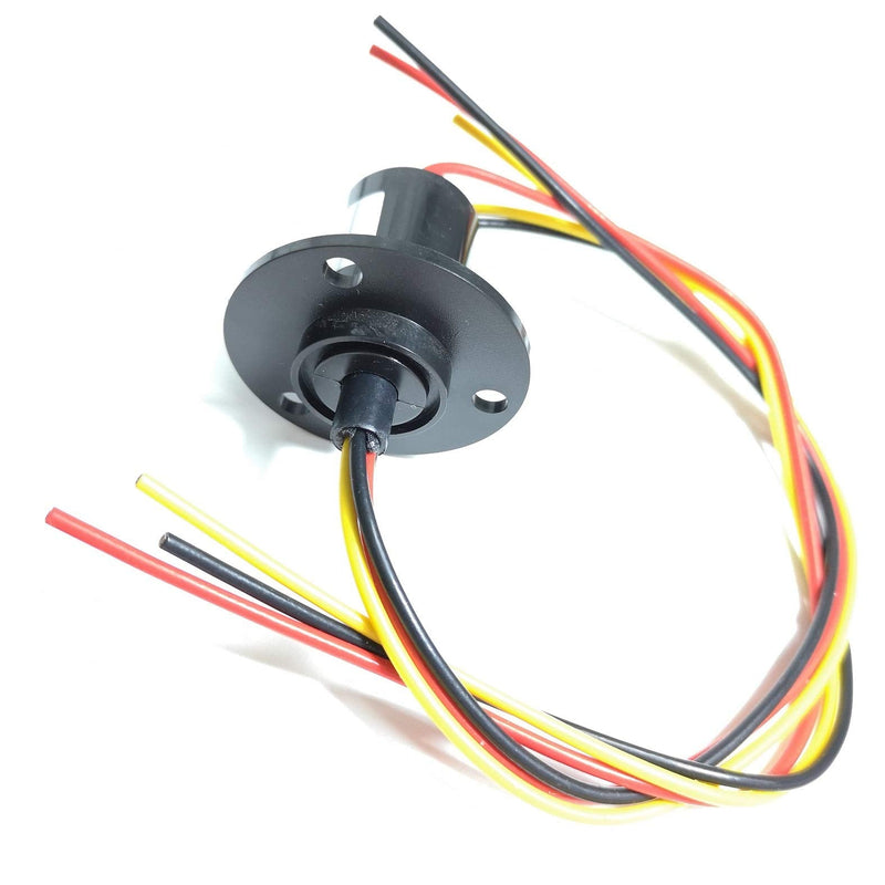 Taidacent 3 Wires 4 Wires 5A 10A 15A 30A Electrical Slip Ring Collector Ring Rotary Electrical Contact Joint Rotary Connector Commutator (3 Wires 15A Diameter 22mm) 3 Wires 15A Diameter 22mm