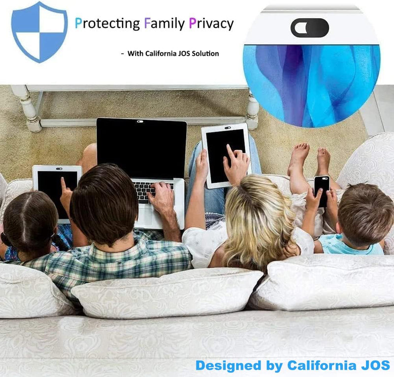 [Australia - AusPower] - California JOS 6-Pack(Black) Ultra Thin 0.03 inch Webcam Camera Cover Slide Protect Privacy Security for MacBook Air, Laptop, iPad, iMac, PC, iPhone(More Options) 
