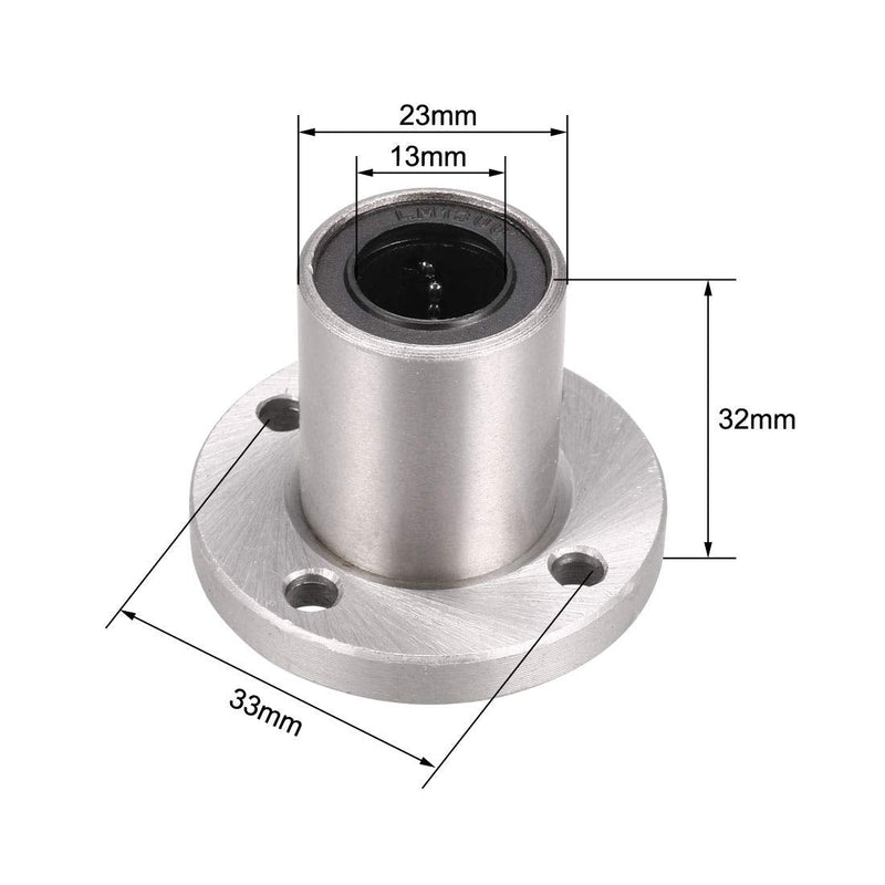 [Australia - AusPower] - uxcell LMF13UU Linear Ball Bearings 13mm Bore 23mm OD 32mm Length Round Flange for CNC Machine 3D Printer 2pcs 