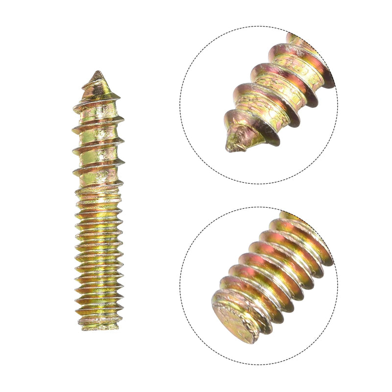 [Australia - AusPower] - uxcell 1/4-20 x 1-1/4" Hanger Bolts Double Head Dowel Screw for Wood Furniture 40pcs 1/4-20 x 1-1/4" 40 