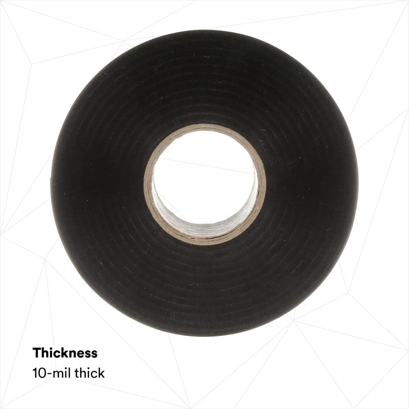 3M Scotchrap Vinyl Corrosion Protection Tape 50, Unprinted, 1 Roll, 1 in x 100 ft, Black, Flame Retardant, UV-Resistant