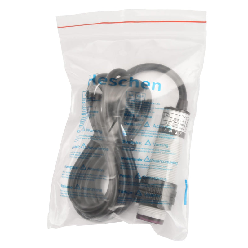 [Australia - AusPower] - Heschen M18 Column Infrared Photoelectric Proximity Switch, Diffuse Reflection Type, E3F-DS30P3, Detection Distance 10-30CM, 10-30VDC 200mA, PNP NO+NC, 4 Wire 