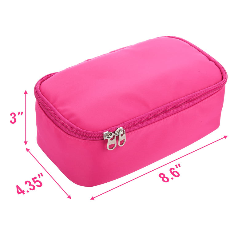 Beautyflier Travel Carrying Case for Portable Nebulizer, Inhaler Spacer for Kids and Adults, Inhaler Holder Asthma Carrying Bag with Mesh Pocket for Medicine and Other Essentials, Pink (Case Only) Hot Pink