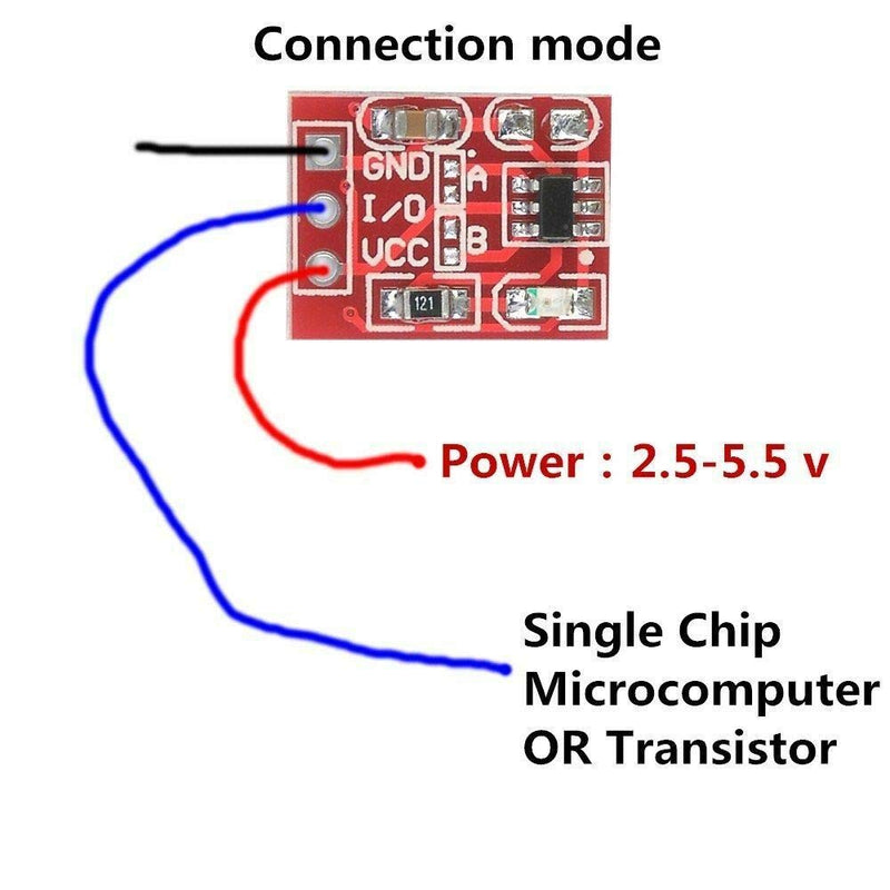 [Australia - AusPower] - Hailege TTP223 Capacitive Switch Button Module Self-Lock High Low Level Output 2.5-5.5 V Pack of 20 