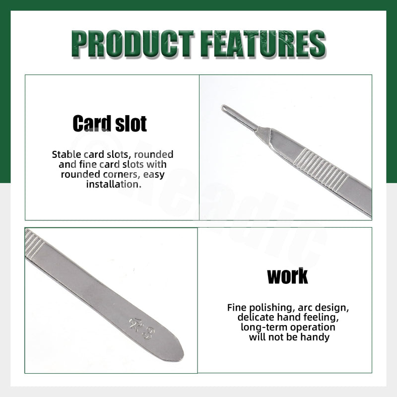 [Australia - AusPower] - Keadic 76Pcs 2 Style Scalpel Blades Handle with #10#11#12#15#20#21#22#23#24 Surgical Sterile Blades, Laboratory Blade-Lab Knives for Callus Removal, Practicing Cutting, Sculpting #10 #11 #12 #15 #20 #21 #22 #23 #24 