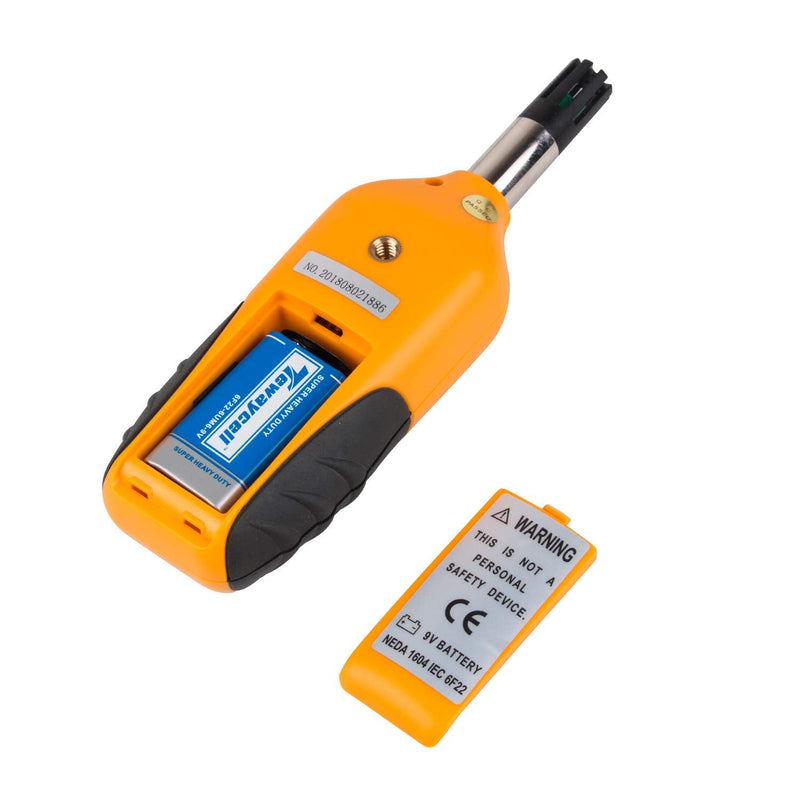 [Australia - AusPower] - Mengshen Digital Psychrometer - Handheld Temperature and Humidity Meter Gauge with Dew Point and Wet Bulb Temperature - Battery Included 