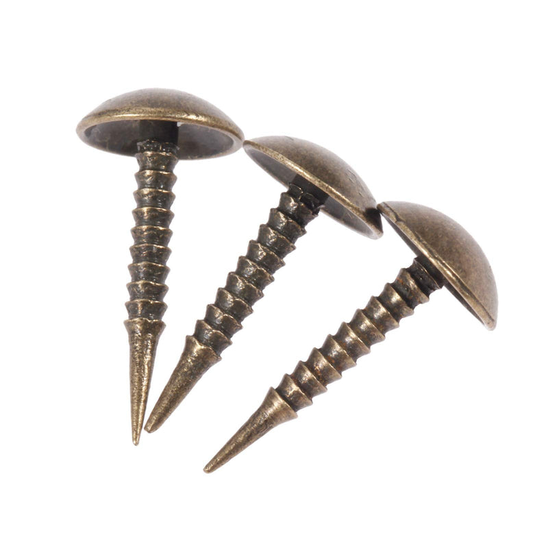 [Australia - AusPower] - dophee100Pcs Antique Brass Upholstery Tacks, Decorative Upholstery Nails Studs Pins for Furniture Sofa Beds Wood Crafts Cork Board DIY Projects, 0.32"x0.59" Style 4 