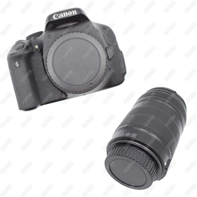 [Australia - AusPower] - Front Body Cap and Rear Lens Cap Cover for Canon EOS EF/EF-S Lens for Rebel T7 T6 T5 T8i T7i T6i SL3 SL2 T6S,5D Mark IV/III/II, 6D Mark II/I, EOS 90D/80D 77D 70D, 7D Mark II, 1D X Mark II 