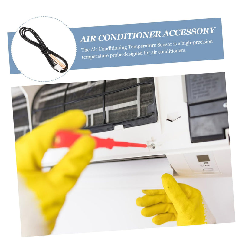 [Australia - AusPower] - 2Pcs Air Conditioner Temperature Sensor Thermistor Probe Copper Head Probe Accessory for Air Conditioner Repairing Supply 40.50X0.50X0.50CM As Shown 