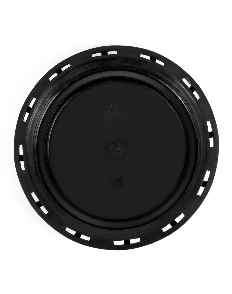 [Australia - AusPower] - QWORK Black 6" Solid Cap for Mauser IBC Tote - High Density Polyethylene (HDPE) - Industrial-Grade Secure Seal - Resistant to Impact and Harsh Chemicals 1 pack 