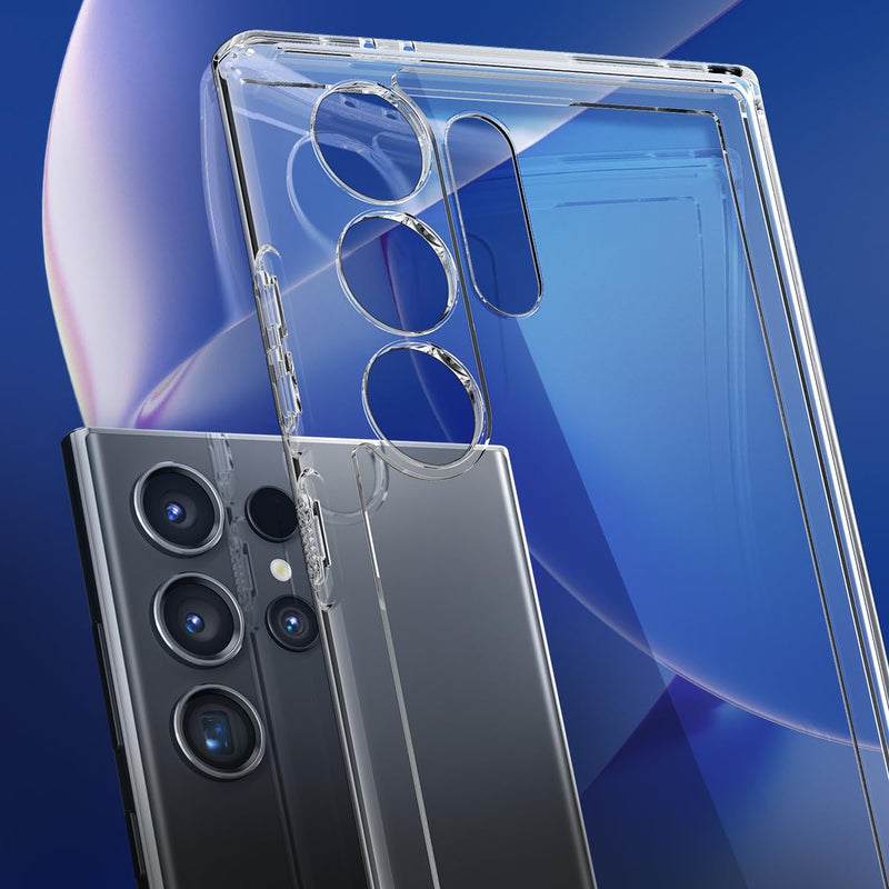 [Australia - AusPower] - Spigen Ultra Hybrid Designed for Galaxy S24 Ultra Case (2024), [Anti-Yellowing] [Military-Grade Protection] - Crystal Clear 