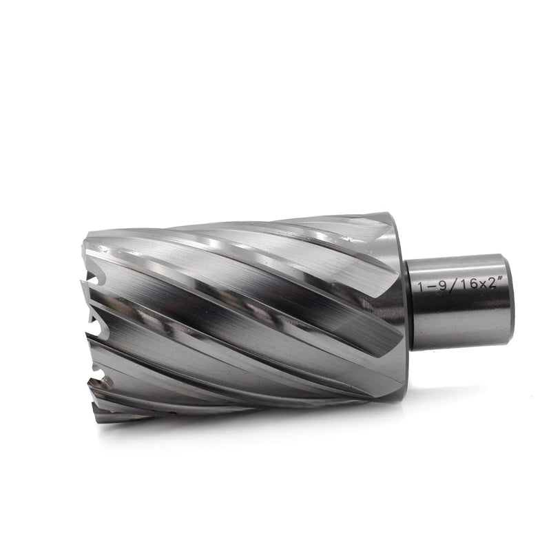 [Australia - AusPower] - OSCARBIDE 1-9/16 "x2 Annular Cutter, 3/4 inch Weldon Shank, 1-9/16 inch Cutting Diameter, 2 inch Depth of Cut, 2 Flat Mag Drill Bit with Pilot Pin for Magnetic Drill Press,1 Piece 