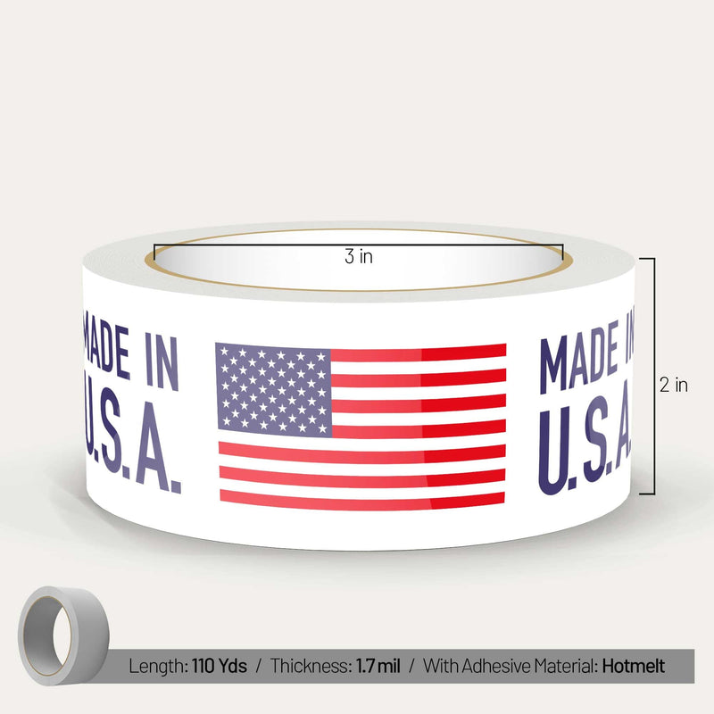 Warning Label Tape for Shipping, Caution Packaging Tape Roll for Parcel, Package, Cardboard, Boxes, HotMelt Sealing Packing Printing Tape 2" x 110 Yard (per roll) (Made in USA)