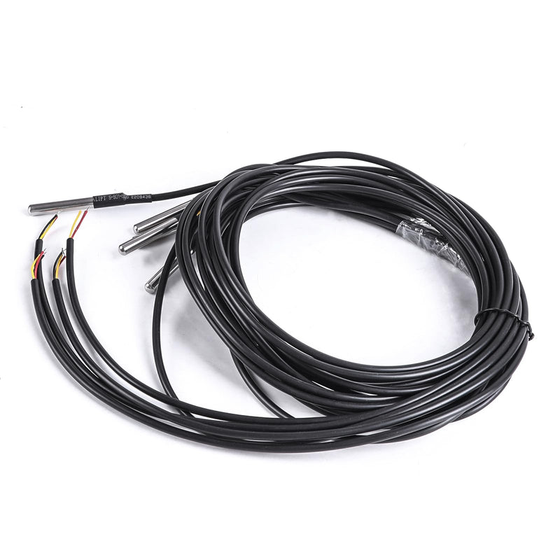 [Australia - AusPower] - DS18B20 Temperature Sensor, Digital Temperature Probe Sensor Waterproof Temp Digital Thermal Stainless Steel Tube Probe, Digital Temperature Thermal Cable (2PCS, 3 Meter/9.84Ft) 2 